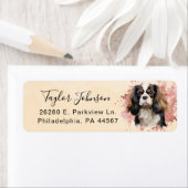 Cavalier King Charles Spaniel-hond retouradres Etiket (Insitu)