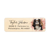 Cavalier King Charles Spaniel-hond retouradres Etiket (Voorkant)