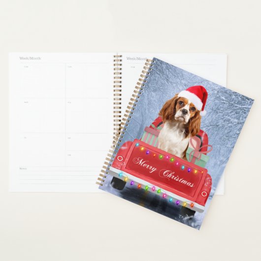 Cavalier King Charles Spaniel hond Sneeuw kerst Planner (Display)