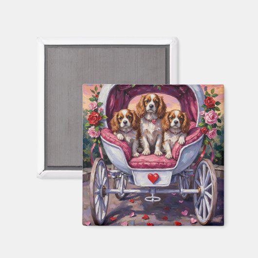 Cavalier King Charles Spaniel Hond Valentijnsdag Magneet (Voorkant / Achterkant)