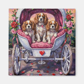 Cavalier King Charles Spaniel Hond Valentijnsdag Magneet (Voorkant)