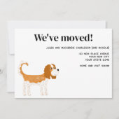 Cavalier King Charles Spaniel Hond Verhuizen Nieuw Aankondiging (Voorkant)