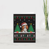 Cavalier King Charles Spaniel Hond Xmas Tree Light Kaart (Voorkant)