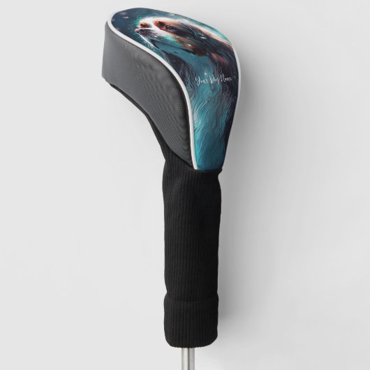 Cavalier King Charles Spaniel hond zwemmen in wate Golfheadcover (Schuin)