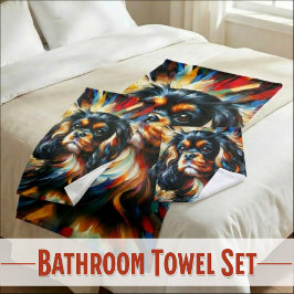 Cavalier King Charles Spaniel Honden Acrylprint Ba Bad Handdoek