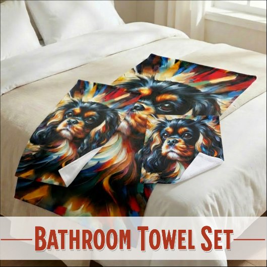 Cavalier King Charles Spaniel Honden Acrylprint Ba Bad Handdoek