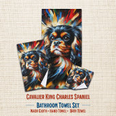 Cavalier King Charles Spaniel Honden Acrylprint Ba Bad Handdoek