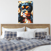 Cavalier King Charles Spaniel Honden Acrylprint Canvas Afdruk (Insitu (Slaapkamer))