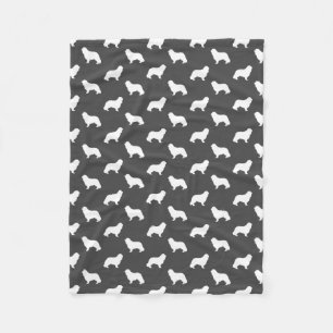 Cavalier King Charles Spaniel Honden Silhouetten Fleece Deken
