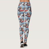 Cavalier King Charles Spaniel Honden slee Christma Leggings (Achterkant)