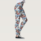 Cavalier King Charles Spaniel Honden slee Christma Leggings (Rechts)