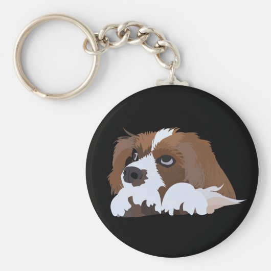 Cavalier King Charles Spaniel Hondenliefhebber Sleutelhanger (Voorkant)
