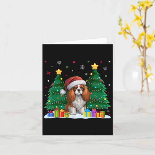 Cavalier King Charles Spaniel Hondenliefhebbers Ke Kaart (Gele Bloem)