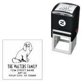 Cavalier King Charles Spaniel Hondennaam Adres Zelfinktende Stempel (In situ)