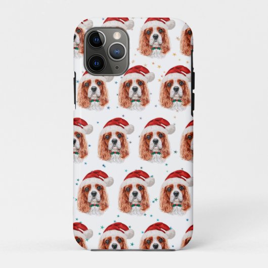 Cavalier King Charles Spaniel hondenras Kerstmis Case-Mate iPhone Case (Achterkant)