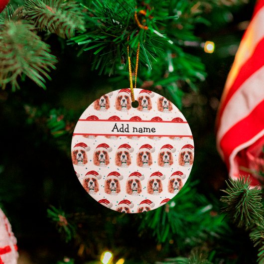 Cavalier King Charles Spaniel hondenras Kerstmis Keramisch Ornament