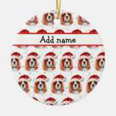 Cavalier King Charles Spaniel hondenras Kerstmis Keramisch Ornament (Voorkant)