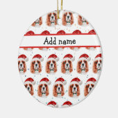 Cavalier King Charles Spaniel hondenras Kerstmis Keramisch Ornament (Links)