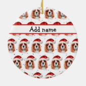 Cavalier King Charles Spaniel hondenras Kerstmis Keramisch Ornament (Achterkant)
