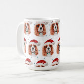 Cavalier King Charles Spaniel hondenras Kerstmis Koffiemok (Voorkant links)