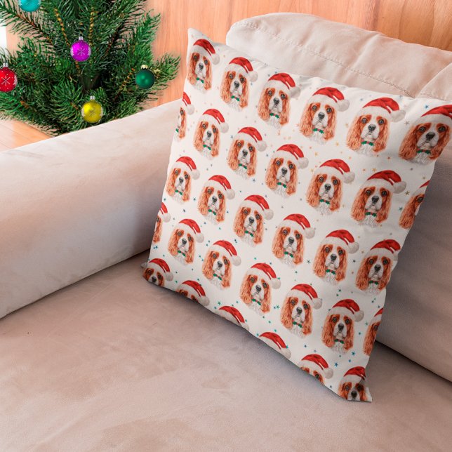 Cavalier King Charles Spaniel hondenras Kerstmis Kussen (Creator heeft geüpload)