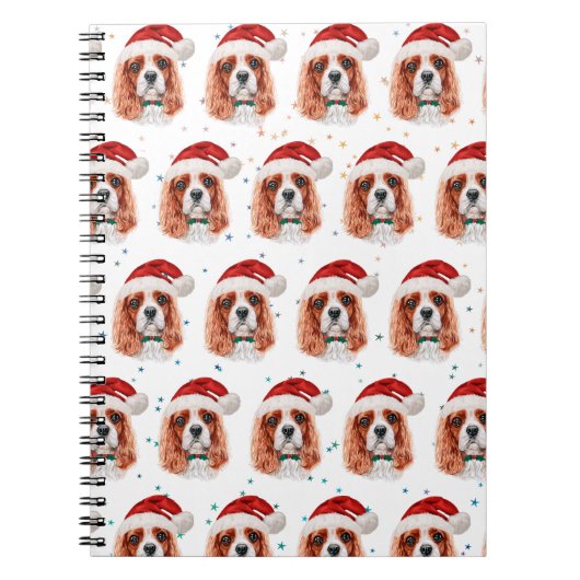 Cavalier King Charles Spaniel hondenras Kerstmis Notitieboek (Voorkant)