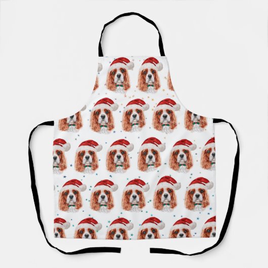 Cavalier King Charles Spaniel hondenras Kerstmis Schort (Voorkant)