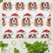 Cavalier King Charles Spaniel hondenras Kerstmis Theedoek (Gevouwen)