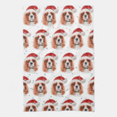 Cavalier King Charles Spaniel hondenras Kerstmis Theedoek (Verticaal)