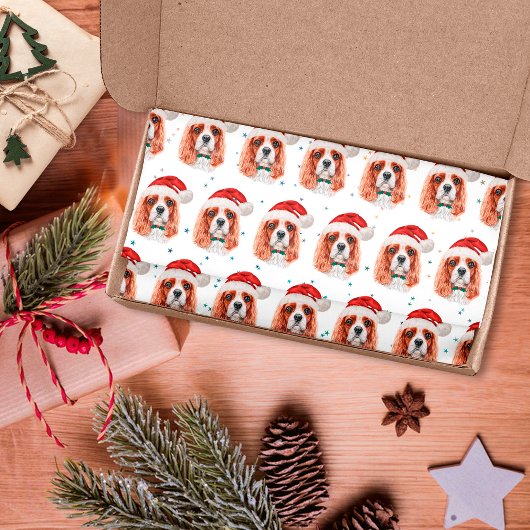 Cavalier King Charles Spaniel hondenras Kerstmis Tissuepapier