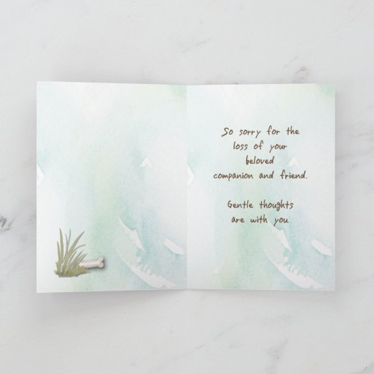 Cavalier King Charles Spaniel Huisdier Condoleance Kaart (Binnen)