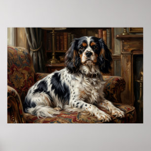 Cavalier King Charles Spaniel Huiskamer Poster