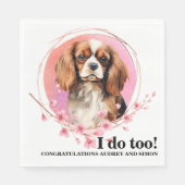 Cavalier King Charles Spaniel Ik doe ook bruiloft Servet (Voorkant)
