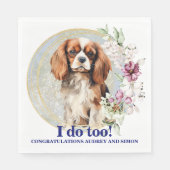Cavalier King Charles Spaniel Ik doe ook bruiloft Servet (Voorkant)