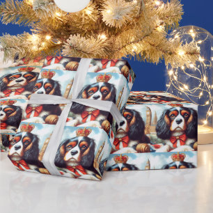 Cavalier King Charles Spaniel Illustratie Cadeaupapier