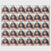 Cavalier King Charles Spaniel Illustratie Cadeaupapier (Vlak)