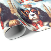 Cavalier King Charles Spaniel Illustratie Cadeaupapier (Rol Hoek)