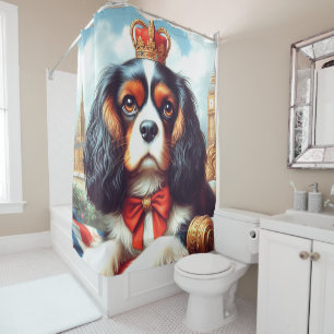 Cavalier King Charles Spaniel Illustratie Douchegordijn