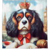 Cavalier King Charles Spaniel Illustratie Douchegordijn (Voorkant)