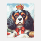 Cavalier King Charles Spaniel Illustratie Fleece Deken (Voorkant)