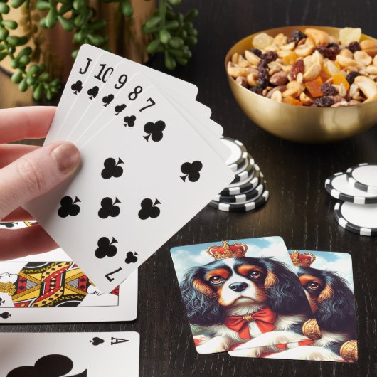 Cavalier King Charles Spaniel Illustratie Pokerkaarten (Insitu)