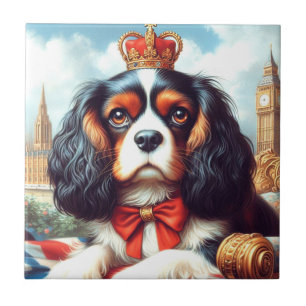 Cavalier King Charles Spaniel Illustratie Tegeltje