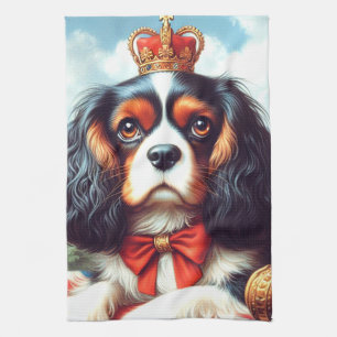 Cavalier King Charles Spaniel Illustratie Theedoek