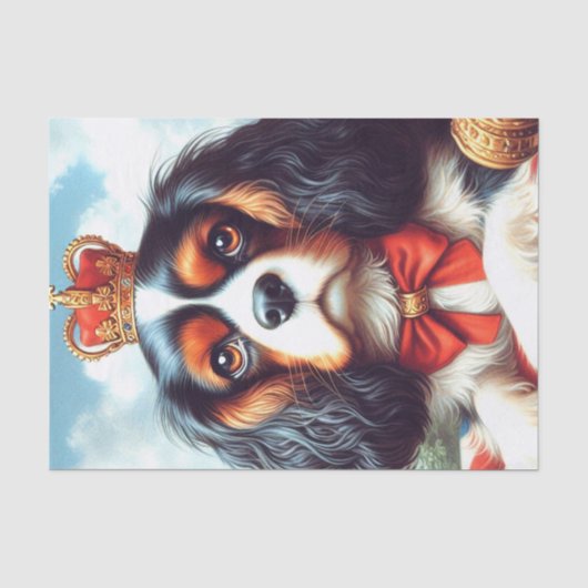 Cavalier King Charles Spaniel Illustratie Tissuepapier (Voorkant)