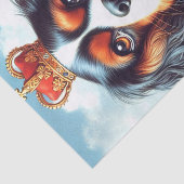 Cavalier King Charles Spaniel Illustratie Tissuepapier (Detail)