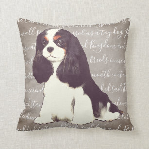Cavalier King Charles Spaniel Illustration Pillow Kussen