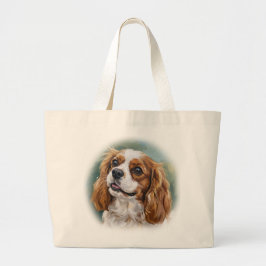 Cavalier King Charles Spaniel Impressionist Grote Tote Bag