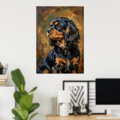 Cavalier King Charles Spaniel Impressionistische K Poster (Thuiskantoor)