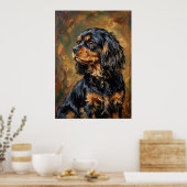 Cavalier King Charles Spaniel Impressionistische K Poster (Keuken)