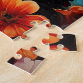 Cavalier King Charles Spaniel in bloemen Legpuzzel (Zijkant)